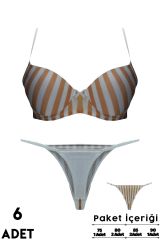 Love Secret 2-4 B Cup Balenli Destekli Bayan Sütyen Takım 6'lı
