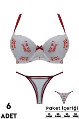 Love Secret 2-13 B Cup Balenli Destekli Bayan Sütyen Takım 6'lı