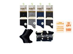 Esinti 25-6 Dikişsiz Kokulu Erkek Bambu Soket 12'li