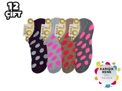 XGRİ POLO 37-2 Simli Bayan Penye Sneaker 12'li