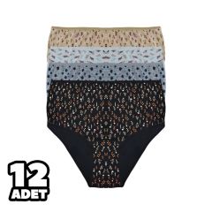 Dondeza 617 5XL Desenli Bayan Bato 12'li