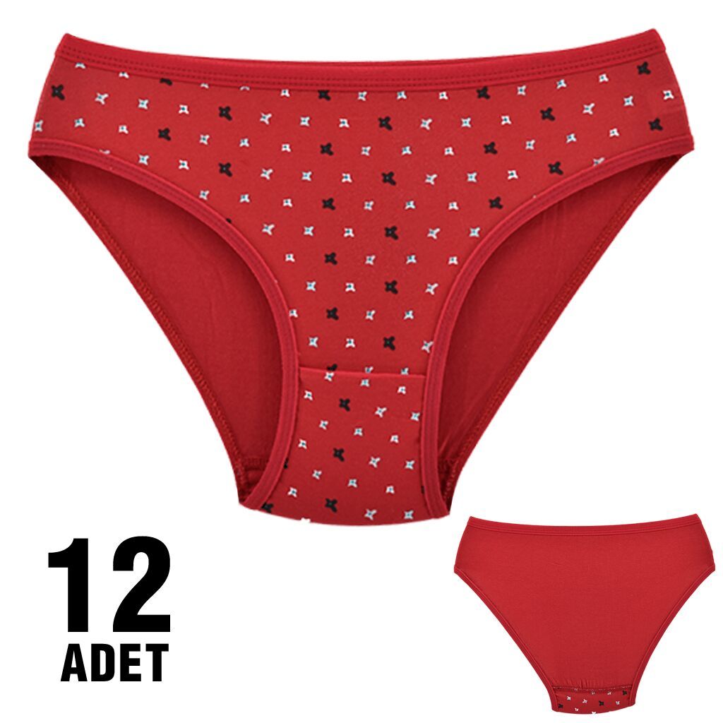 Dondeza 101-87 Desenli Bayan Bikini 12'li