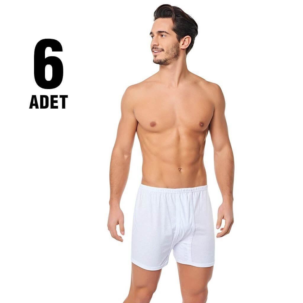 Tutku 0110 Beyaz Erkek Penye Paçalı Arjantin 6'lı
