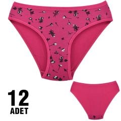 Dondeza 101-56 Desenli Bayan Bikini 12'li