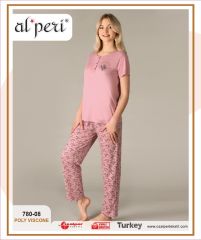 Alperi 780-08 Bayan Kısa Kol Pijama Takım 4'lü