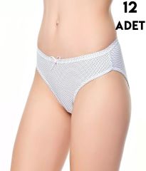 Tutku 0728 Küçük Puantiyeli Bayan Bikini 12'li