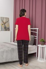 Tekten 4700 Raporlu Bayan Kısa Kollu Pijama Takım 4'lü