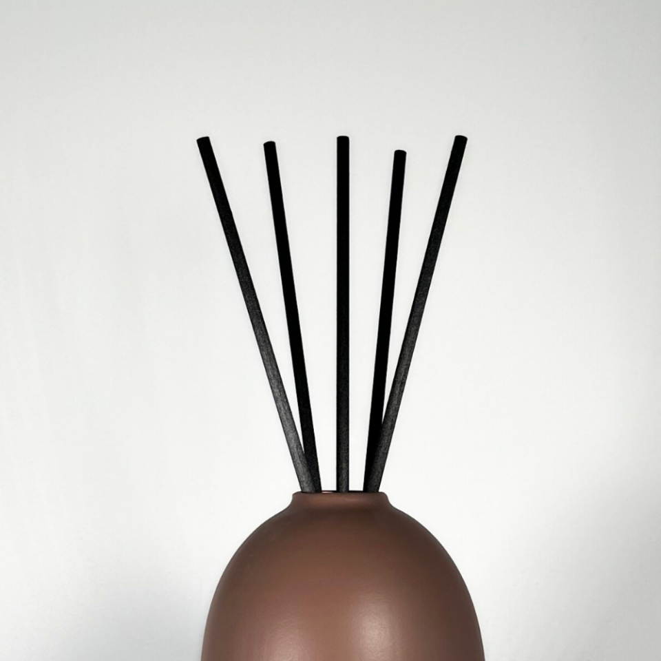 Çubuklu Oda Kokusu, Galaksi Koyu Kahverengi Stoneware Seramik Pot