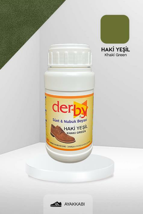 Derby Süet ve Nubuk Deri Boyası 250 mL / Süet Nubuk Ayakkabı Boyası Haki Yeşil