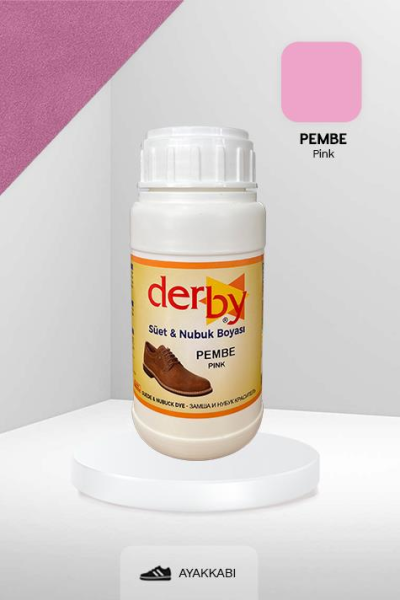 Derby Süet ve Nubuk Deri Boyası 250 mL / Süet Nubuk Ayakkabı Boyası Pembe