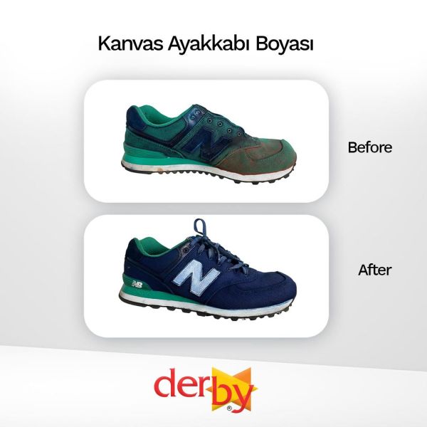 Derby Kanvas - Bez / Kumaş Ayakkabı Boyası 100 mL - Kartela Renkleri Gri