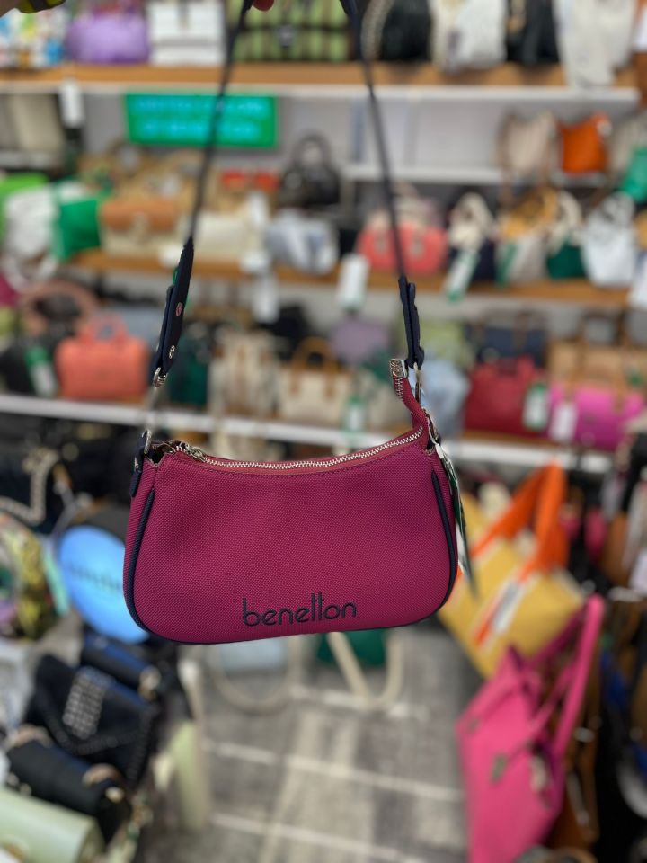 Benetton Bordo Baget Kadın Çantası
