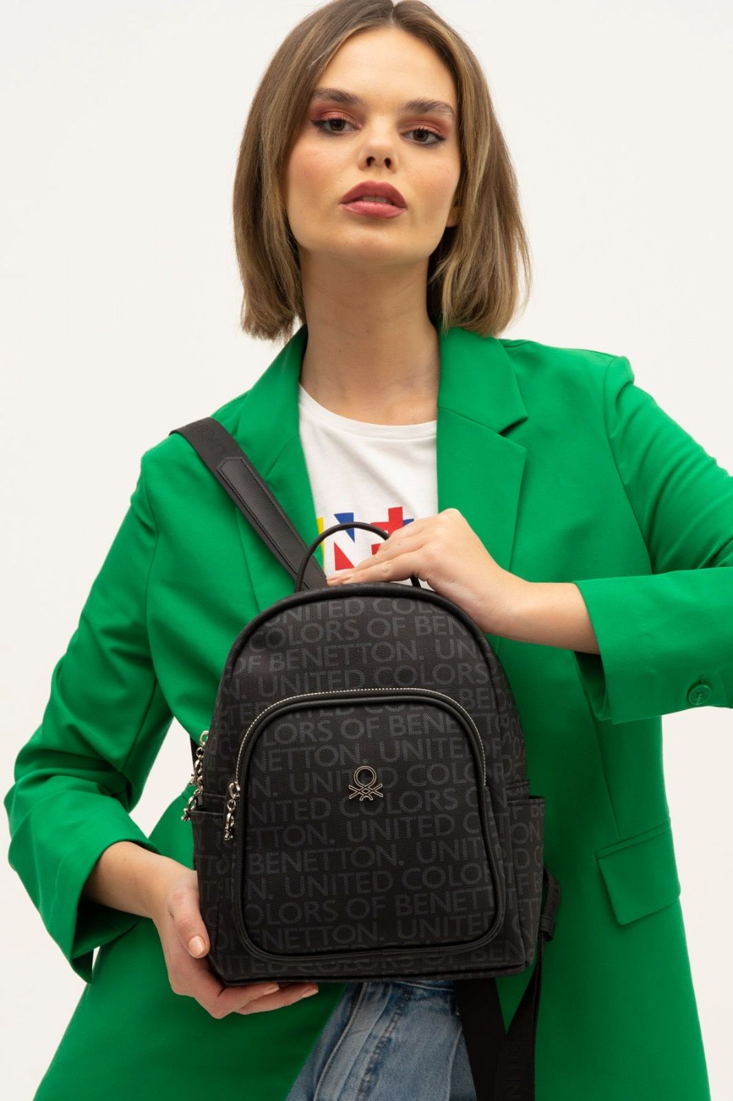 Benetton Siyah Sırt Çantası Wr