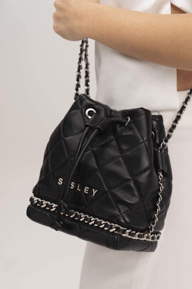 Sisley Siyah Heybe Kadın Çantası