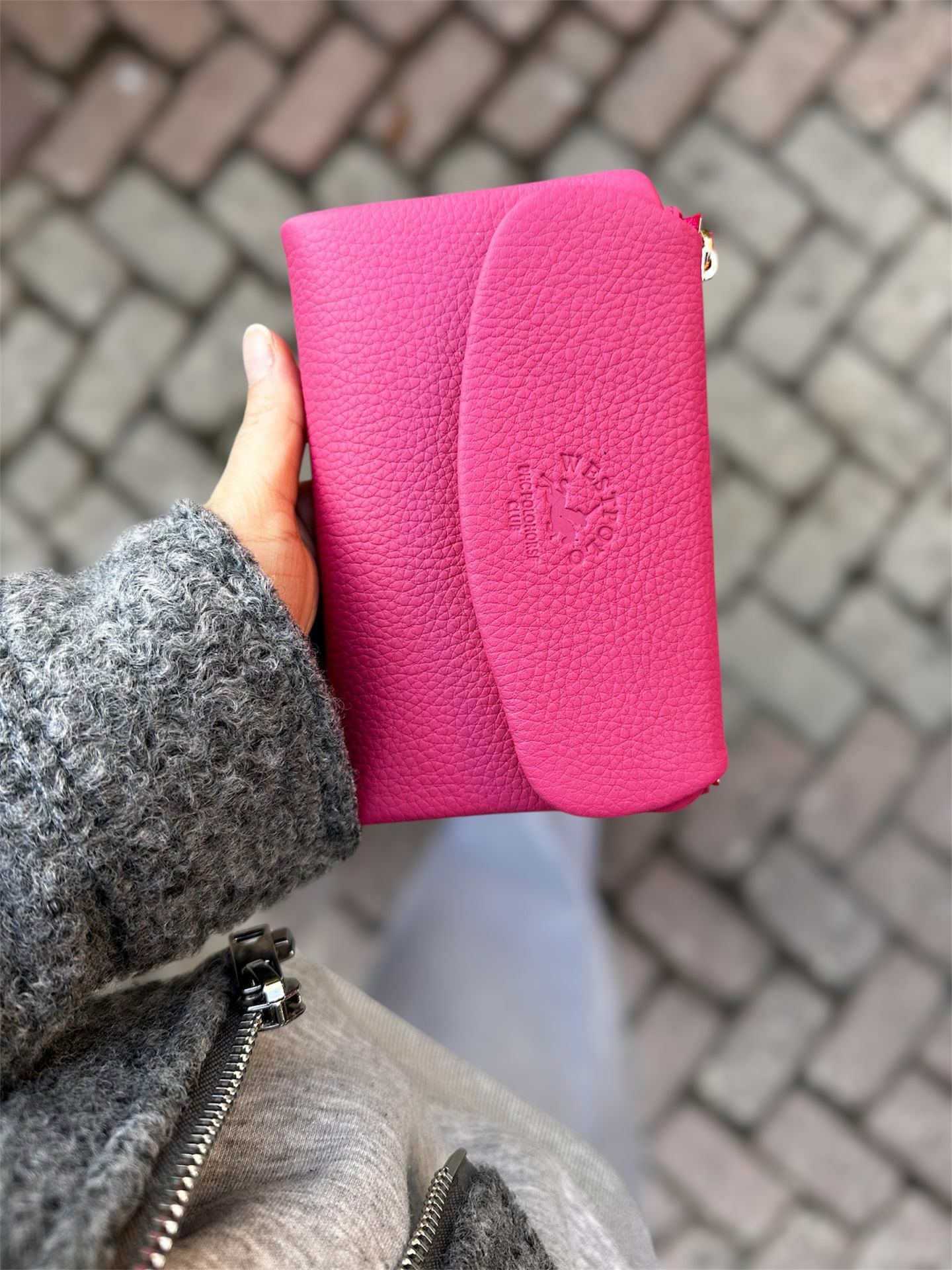 Pembe Hakiki Deri Cüzdan