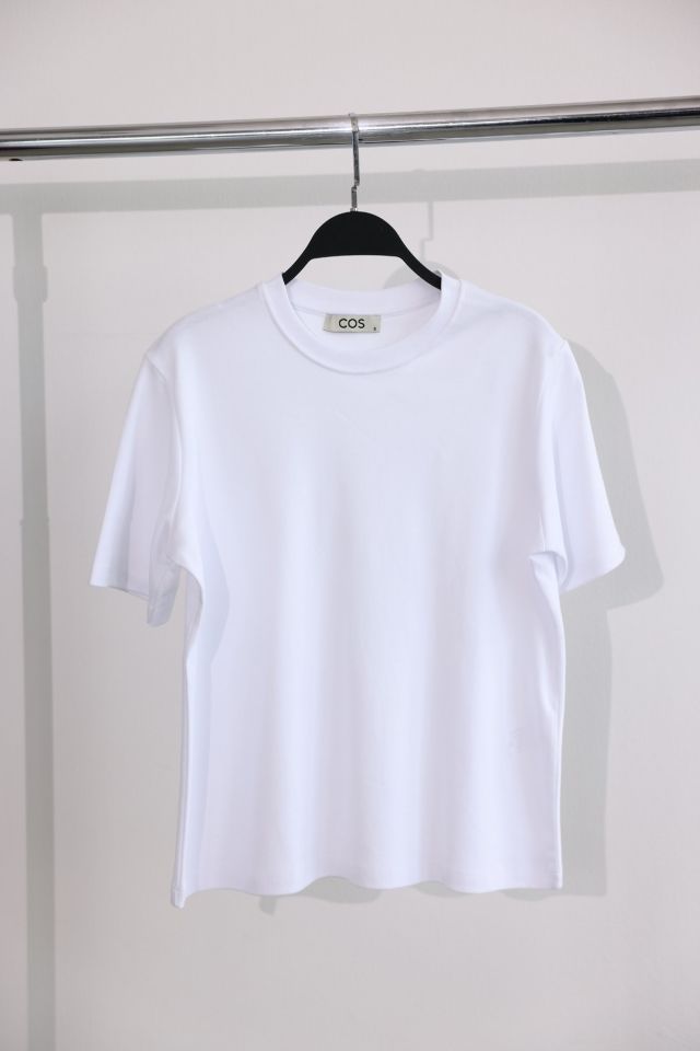 KISA KOLLU CS BASIC T-SHIRT - BEYAZ