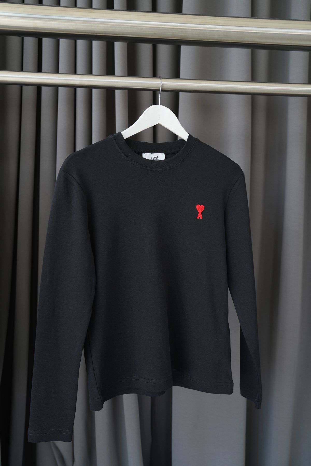 KALP NAKIŞLI BİSİKLET YAKA SWEATSHIRT - BEYAZ