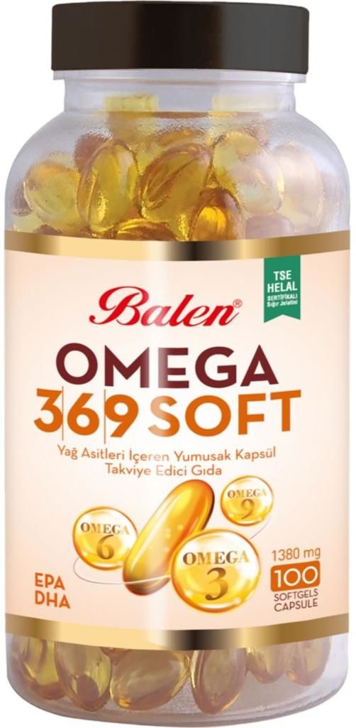 Balen Omega 3-6-9 Soft Yağ Asitleri İçeren 1380 Mg 100 Kapsül