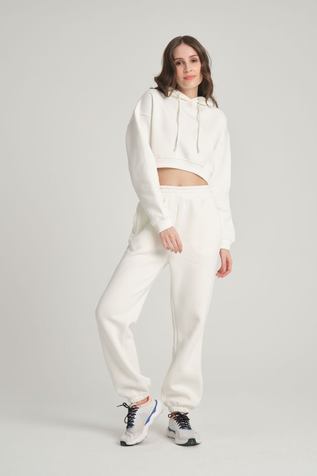 Şardonlu Ekru Jogger Eşofman