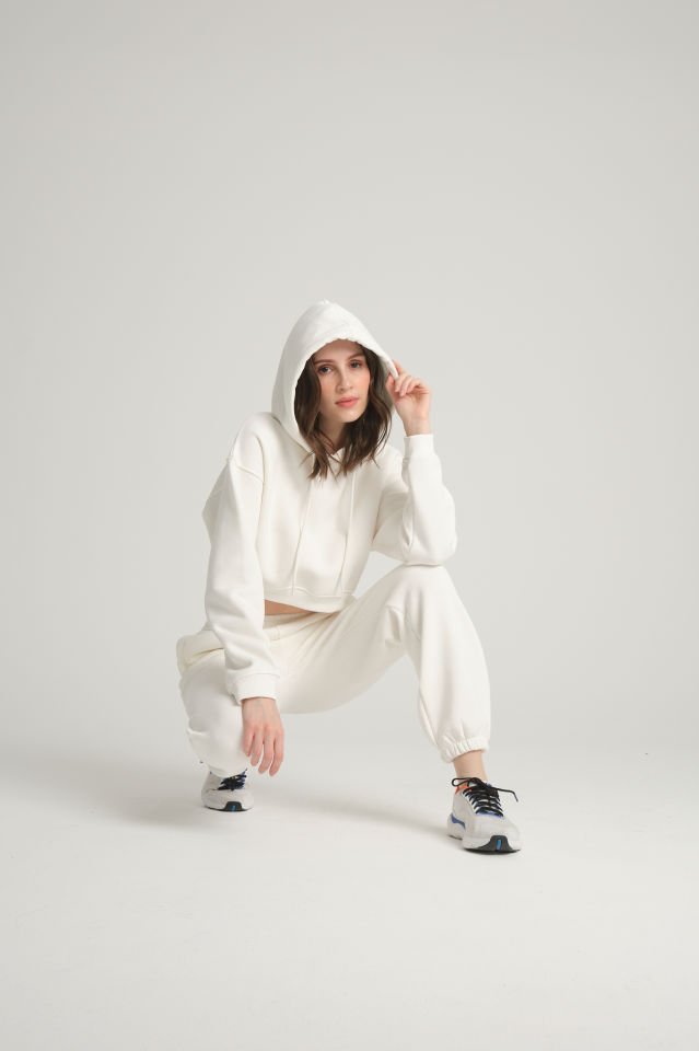 Şardonlu Ekru Jogger Eşofman