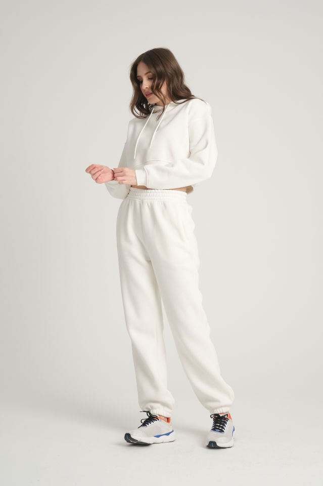 Şardonlu Ekru Jogger Eşofman