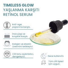 Timeless Glow Yaşlanma Karşıtı Retinol Serum – 30ml – Anti-aging Cilt Bakımı ve Kırışıklık Giderici
