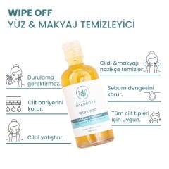 WIPE OFF Doğal Yüz & Makyaj Temizleyici - 100ml -( Çift Fazlı )