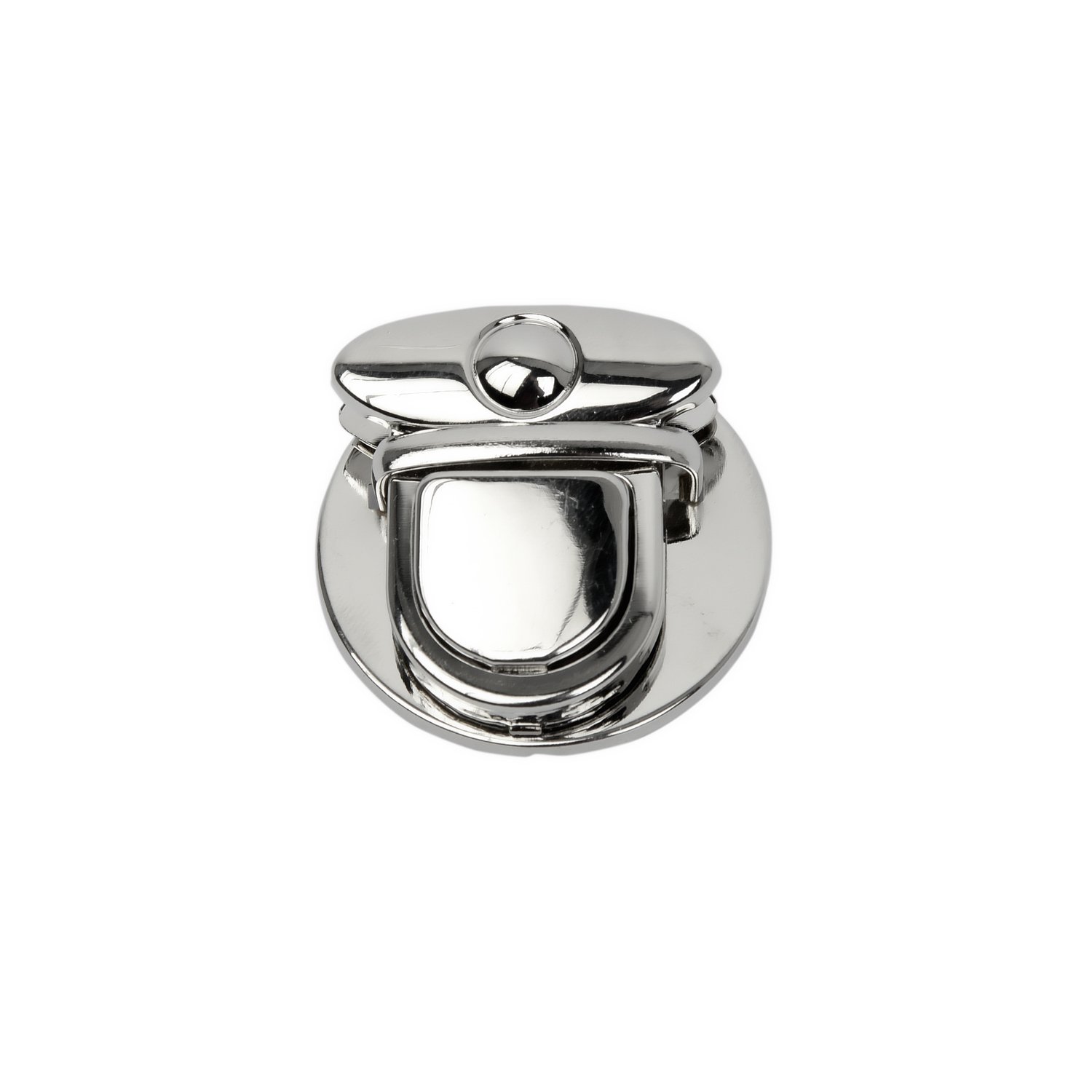 Paslanmaz ve Solmaz Gümüş Renk Metal Kurbağa Model  Çanta  Kilidi  - En  4.5 cm  Boy 4.5 cm
