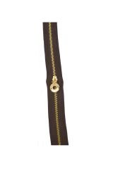 Nildenhobim Çanta Fermuarı - Altın Dişli - Uzunluk 50 Cm - Genişlik 3.5 Cm  - Kahverengi
