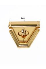 Nildenhobim Üçgen Model Altın Renk Kilit -  En 5 cm - Yükseklik 5 cm