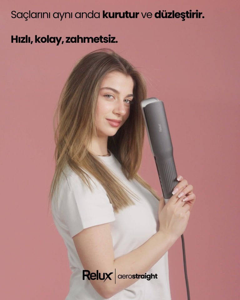 Relux RHS9000B aerostraight Hava Üflemeli Saç Düzleştirici