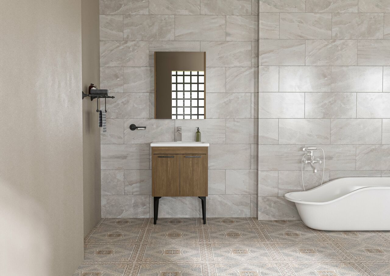 Ahşap Desenli Banyo Dolapları