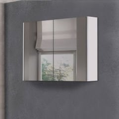 Asmira Aynalı Üst Dolap - 80 cm - Mdf Kapak - Beyaz