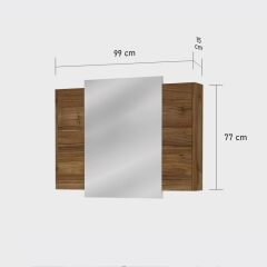 Üst Dolap Kombin - 100 cm - Ceviz - Ceviz