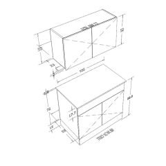 PAMİR 100 CM MDF ÇOK AMAÇLI MUTFAK DOLABI (J KULPLU)