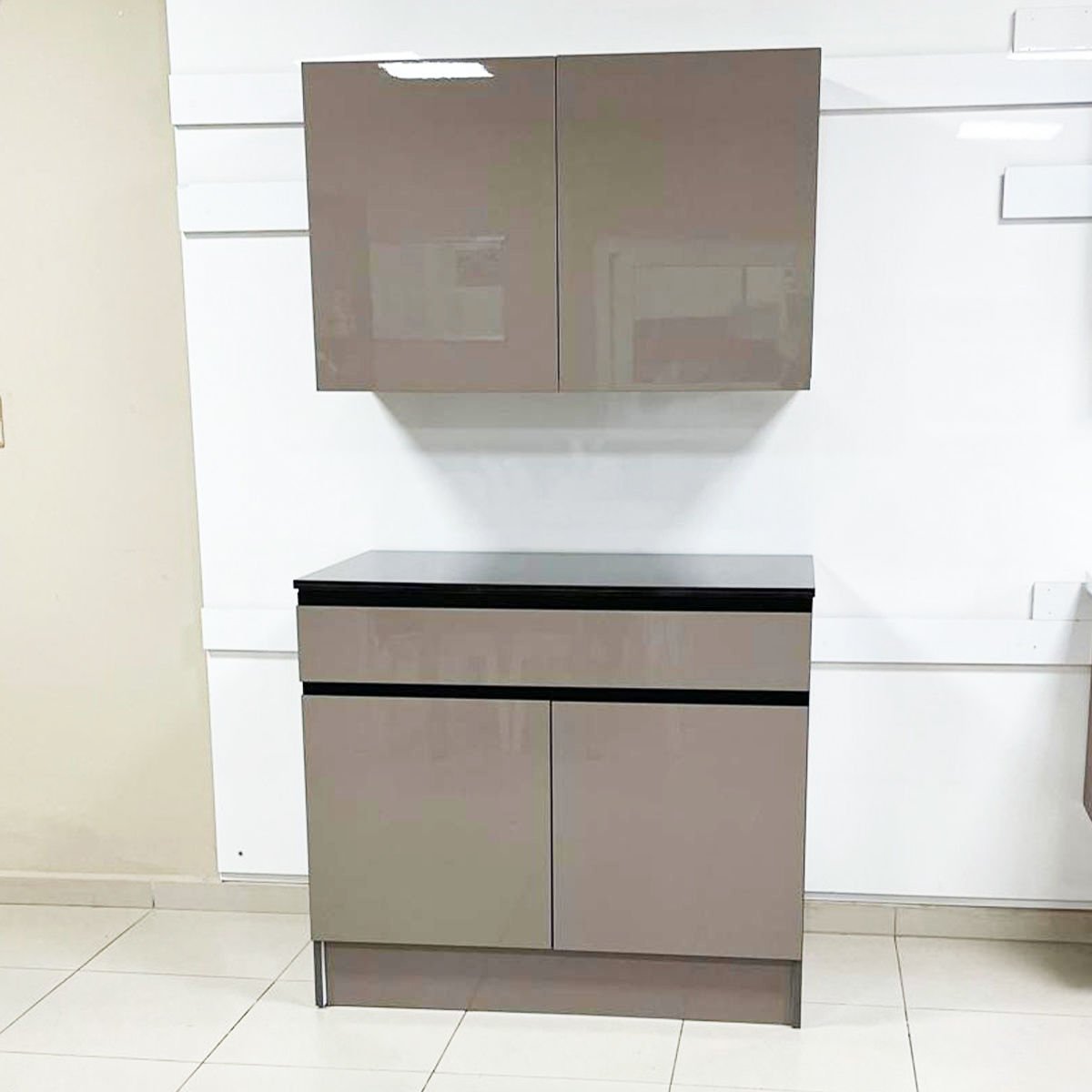 PAMİR 100 CM MDF ÇOK AMAÇLI MUTFAK DOLABI (J KULPLU)