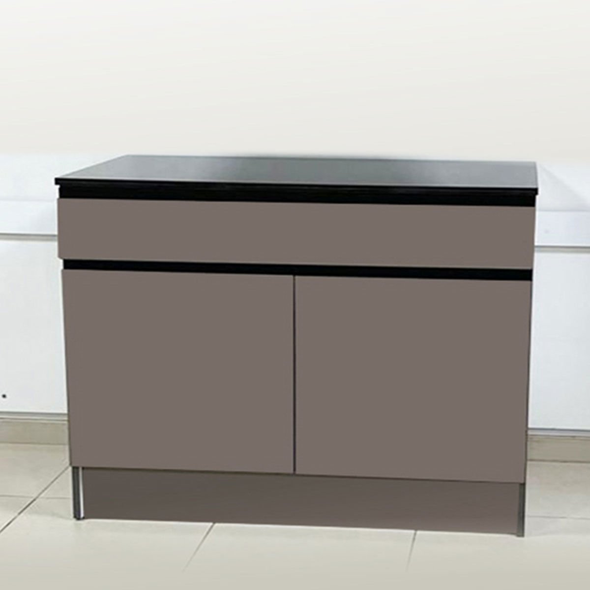 PAMİR 100 CM MDF ÇOK AMAÇLI MUTFAK ALT DOLABI (J KULPLU)