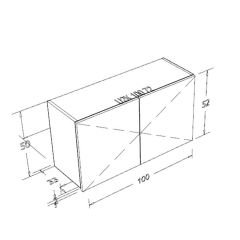 PAMİR 100 CM MDF ÇOK AMAÇLI MUTFAK ÜST DOLABI