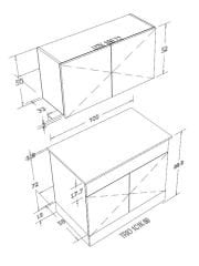 EGE 100 CM J KULP MDF ÇOK AMAÇLI MUTFAK DOLABI