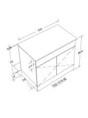 EGE 100 CM J KULP MDF ÇOK AMAÇLI MUTFAK ALT DOLABI