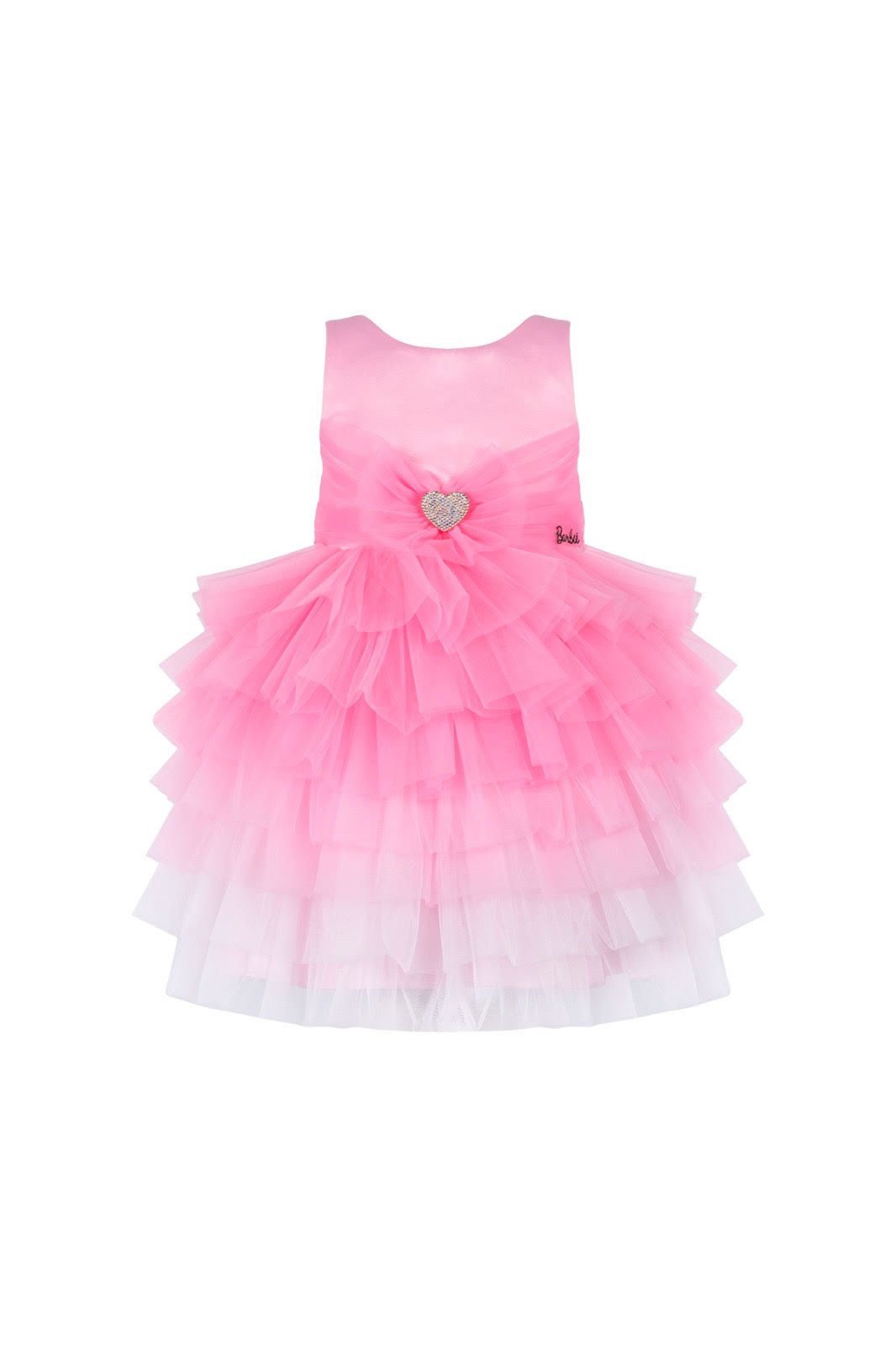 Orijinal Barbie Lisanslı Kız Çocuk Elbise (1-6 Yaş)