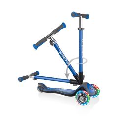 Globber Elite Deluxe 3 Tekerlekli Işıklı Çocuk Scooter - Lacivert