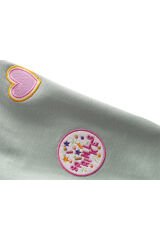 Colorblock Nakış Detaylı Sweatshirt - Lila
