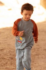 Colorblock Nakış Detaylı Sweatshirt - Petrol