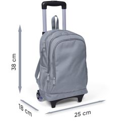 Coral High Kids Neon Pembe Su Yeşili Kalp Desenli Üç Bölmeli Çekçekli Okul Sırt Çantası 23133