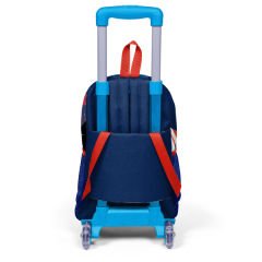 Coral High Kids Saks Mavi Astronot Desenli Üç Bölmeli Çekçekli Okul Sırt Çantası 23924