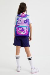 Coral High Kids Mor Pembe Unicorn Desenli Dört Bölmeli Okul Sırt Çantası 23708