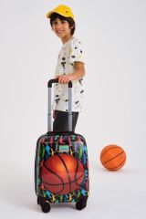 Coral High Kids Siyah Basketbol Desenli Çocuk Valizi 16745