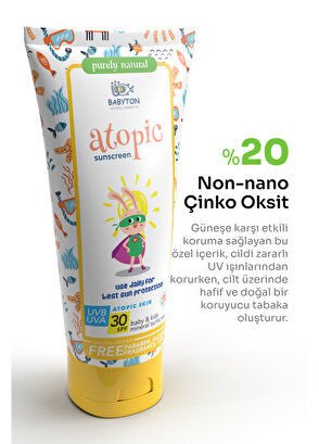 Babyton Atopik Ciltler İçin Doğal Güneş Koruyucu Krem 100 ml