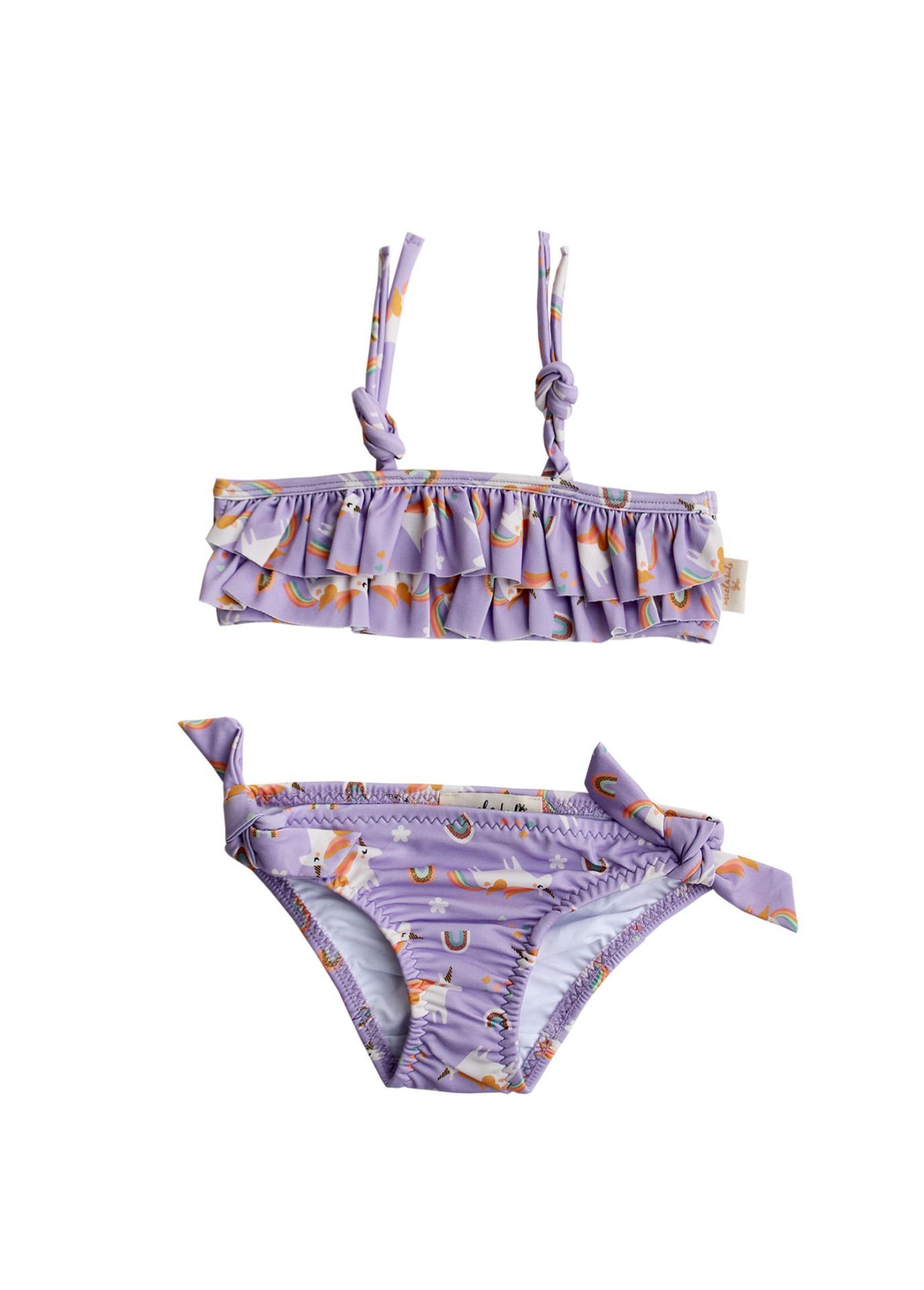 Miela Kids UV Korumalı Fırfırlı Rainbow Unicorn Bikini Set